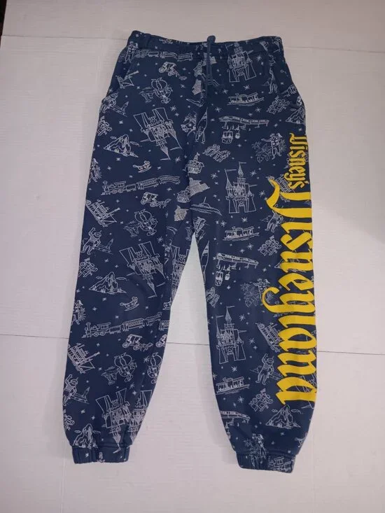 DISNEY'S DISNEYLAND WOMEN'S GRAPHIC SWEATPANTS BLUE SIZE SMALL - Picture 5 of 13